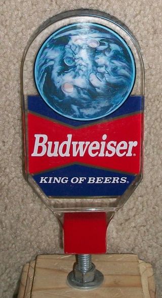 Budweiser Bowling Beer Tap Handle Rare Vintage 1980 