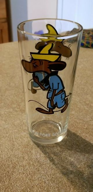 Vintage 1973 Slow Poke Rodriguez Pepsi Collector Series Glass Looney Toons Wb