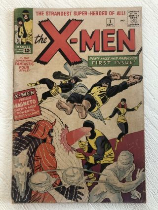 X - Men 1 (1963) 2.  0? Origin & 1st App X - Men & Magneto Stan Lee,  Jack Kirby