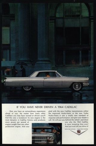 1964 Cadillac Sixty - Two Silver Luxury Car Vintage Ad