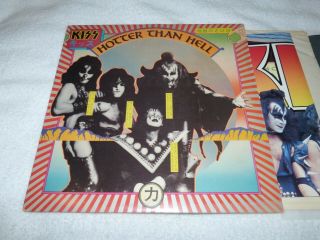 Kiss Hotter Than Hell Tan Casablanca Label W/rare Poster