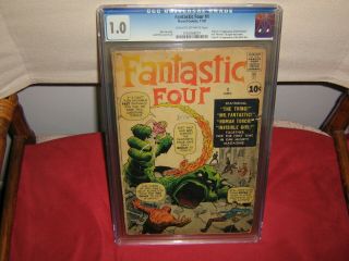 Fantastic Four 1 Cgc 1.  0 Cream To Off - White Pages 11/1961