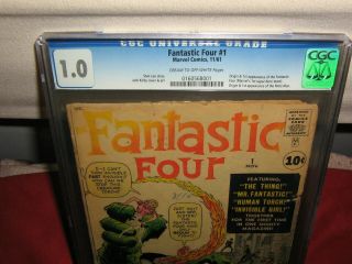 FANTASTIC FOUR 1 CGC 1.  0 CREAM TO OFF - WHITE PAGES 11/1961 3