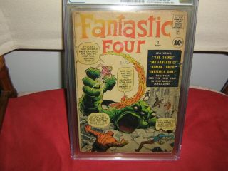 FANTASTIC FOUR 1 CGC 1.  0 CREAM TO OFF - WHITE PAGES 11/1961 7