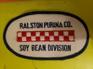 Ralston Purina Soy Bean Division Red White & Blue Patch Applique Sew On Patch