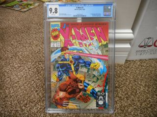 X - Men 1 Cgc 9.  8 Marvel 1991 Jim Lee Cover Wolverine Cyclopse White Pg Movie