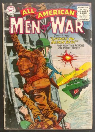 All - American Men Of War 20 1955 Gd/gd,  Not Fragile Kubert Heath 4 Stories
