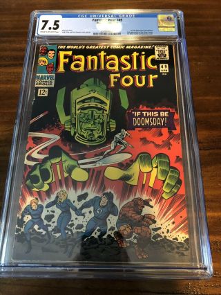 Fantastic Four 49 Cgc 7.  5 1st Full Galactus 2nd Silver Surfer