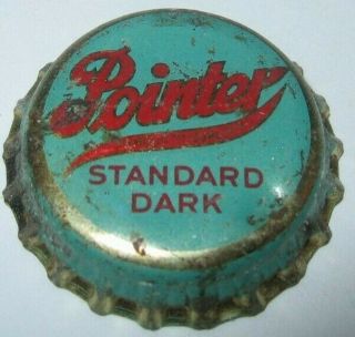 Pointer Standard Dark Beer Bottle Cap; 1938 - 39; Clinton,  Iowa; Cork