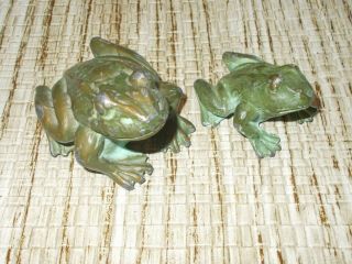 Vintage Brass Frogs