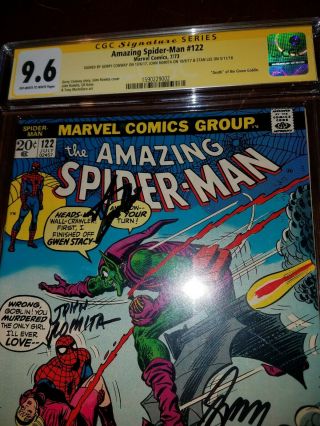 Spider - Man 122 cgc ss 9.  6 Stan Lee,  Romita,  Conway Green Goblin death 3