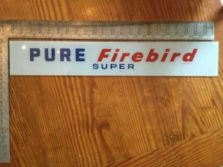 Pure Firebird Glass Gas Pump Sign The Pure Oil Company