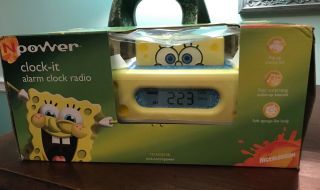 Spongebob Squarepants Alarm Clock Radio Npower Collectible - Nib