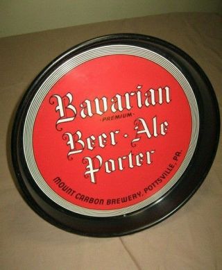 Vintage 1950s Bavarian Beer Ale Porter 13 " Metal Beer Tray Heavy