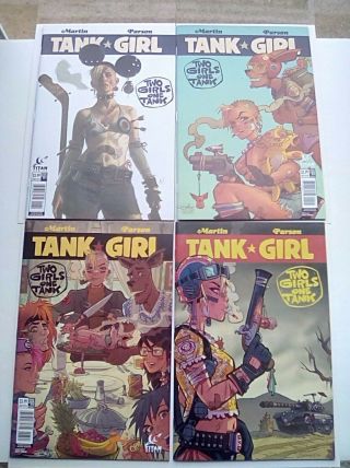 Tank Girl - Two Girls One Tank 1 - 4 Titan 2016 Nm: 9.  4 To 9.  6 - 1st Print
