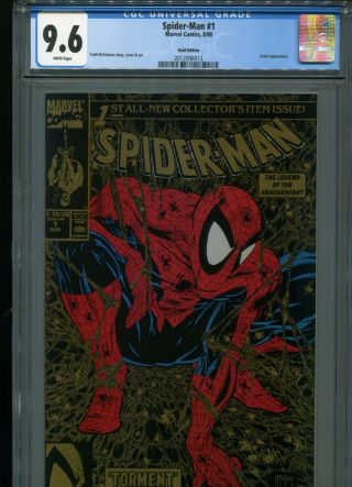 Spider - Man 1 (gold Edition) Cgc 9.  6 White Pages