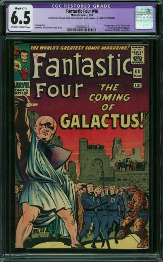 Fantastic Four 48 Cgc 6.  5 1 Comic Galactus Silver Surfer Hulk Avengers Ironman