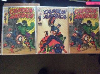 Captain America 110 (2 Copies) & 111 Silver Age Steranko