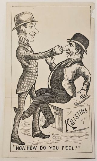 Punch In The Nose - Kalistine Soap - Rare Metamorphic Trade Card 1880 