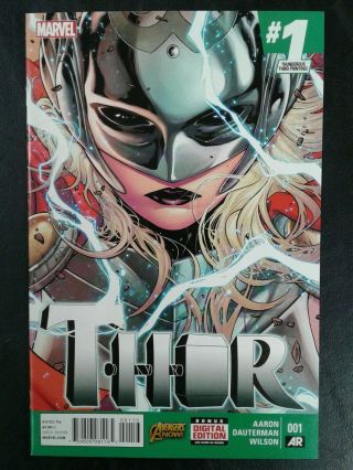 Thor 1 Marvel Comics January 2015 3rd Printing 1st Jane Foster Thor Nm 9.  4