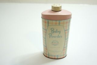 Vintage Stanley / Stanhome Baby Powder Tin 6 Oz Made In Usa