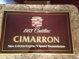 1983 Cadillac Cimarron Showroom Sign,  Display Corp.  Int 