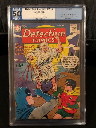 Detective Comics 274 Pgx 5.  0 - Ltow Pages - 12/59 December 1959 Batman