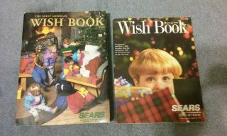 Vintage Sears Wish Books - Christmas 1992 & 1998 Catalogs