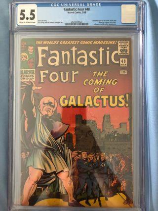 Fantastic Four 48 Cgc 5.  5 1st App Of Silver Surfer And Galactus (cameo)