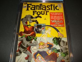Fantastic Four 2 CGC 3.  0 Blue Label 1st Skrulls 2nd FF issue Jan.  1962 Marvel 5