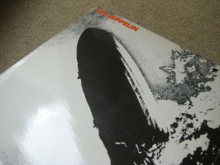 Led Zeppelin I 1 LP Debut Self - Titled UK Transitional ' 72 Red & Plum Cat Deadwax 4