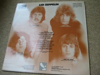 Led Zeppelin I 1 LP Debut Self - Titled UK Transitional ' 72 Red & Plum Cat Deadwax 6
