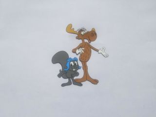 Rocky And Bullwinkle Hand Painted Animation Cel