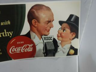 Coca Cola Cardboard Sign Edgar Bergen w/ Charlie McCarthy 1995 Convention Poster 4