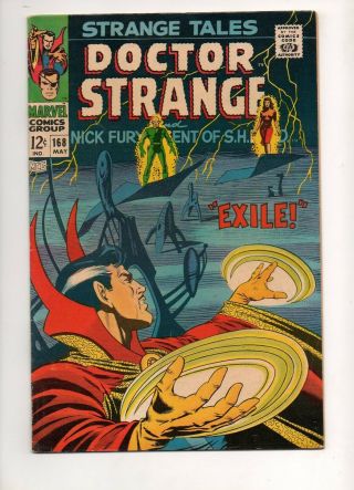 Strange Tales 168 Fn,  6.  5 Final Issue Of Dr.  Strange & Nick Fury Of Shield 1968