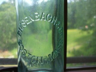 ANTIQUE BLOB TOP BEER OR SODA WITH STOPPER BIESENBACH & CO.  BOSTON MASS. 5