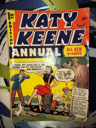 Archie Comic Book Giant “katy Keene” Silver Age 1954 1st Edition Annual