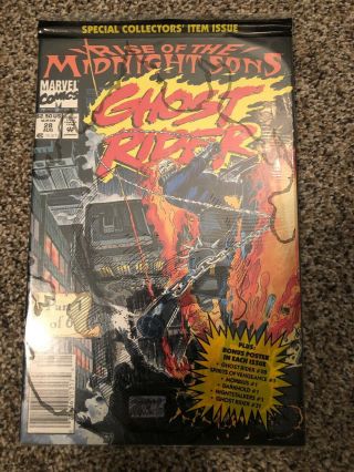 Ghost Rider 28 (1992) 1st App Midnight Sons & Lilith Hulu Newsstand Nm