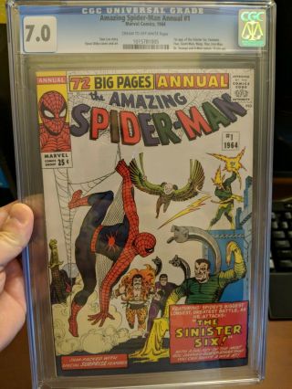 Spider - Man Annual 1 Cgc 7.  0 (1964) No Scratches