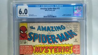 SPIDER - MAN 13 CGC 6.  0 1st Appearance Mysterio MCU Movie 2