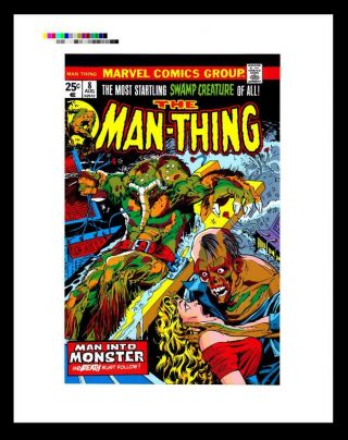 Mike Ploog Man - Thing 8 Rare Production Art Cover