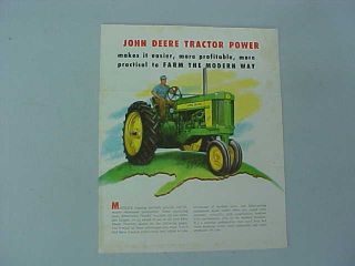 Vintage 1957 John Deere 320 - 420 - 520 - 620 - 720 Tractor Brochure