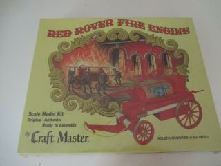 Vintage Craft Master Red Rover Fire Engine Model Kit Factory