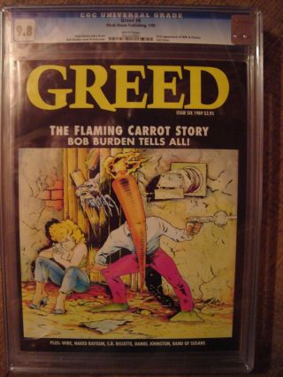 Greed 6 Cgc 9.  8 1st App & Intro Milk & Cheese Only 9.  8 On Census Flaming Carrot