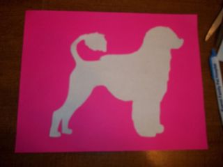 Portuguese Water Dog Stacked 2 Car Magnet Hand Cut & Painted U Pick Style Color