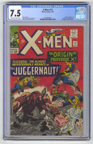 X - Men 12 Cgc 7.  5 Marvel Comic Key 1st Juggernaut / Origin Prof X
