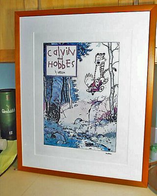 Scarce Bill Watterson Calvin and Hobbes Signed LE Lithograph 1992 2