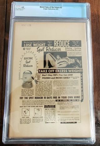 WEIRD TALES OF THE FUTURE 2 CGC GRADED 6.  0 OW PGS BASIL WOLVERTON COVER & ART 2