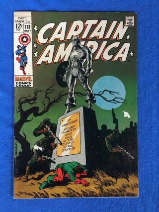 Captain America 113 Mid Grade Silver Age Marvel Comic Red Skull Bucky Barnes