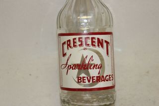 Crescent Beverages Soda Bottle,  Camden,  Jersey 1956